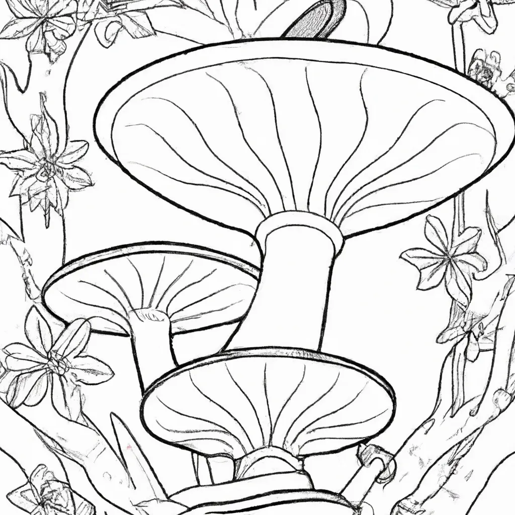 A Beleza Oculta dos Fungos: Surpreenda-se ao Colorir 14