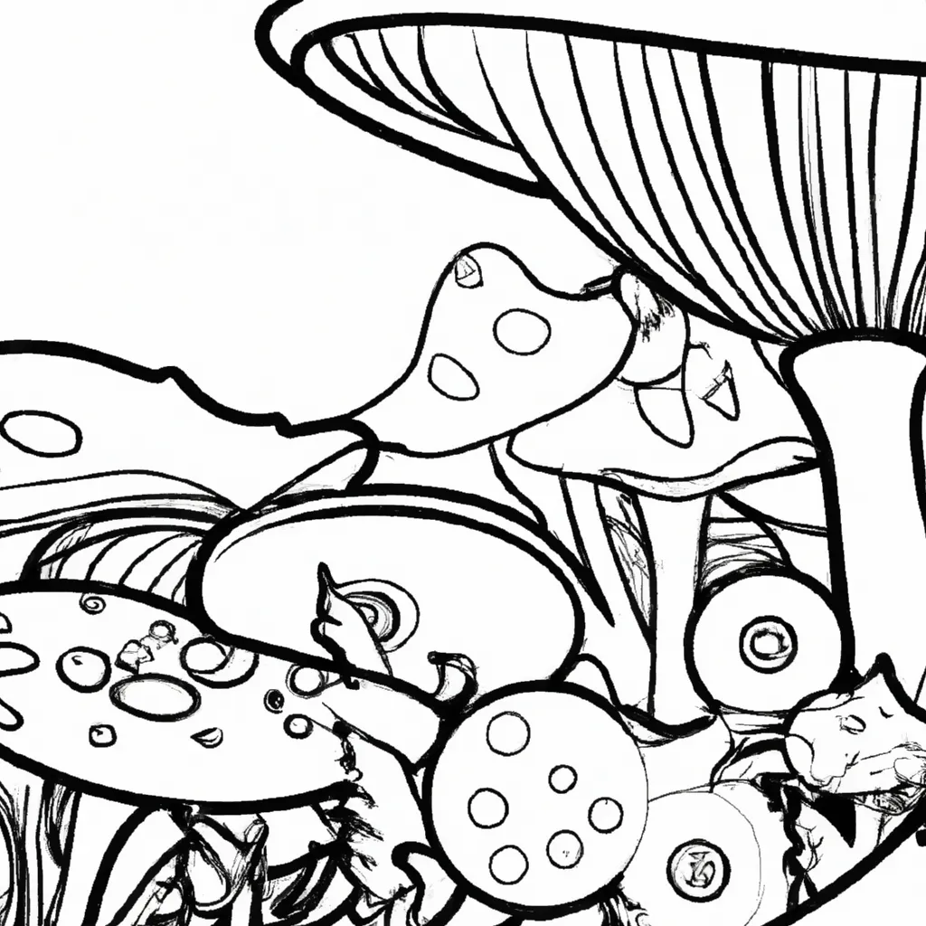 A Beleza Oculta dos Fungos: Surpreenda-se ao Colorir 16