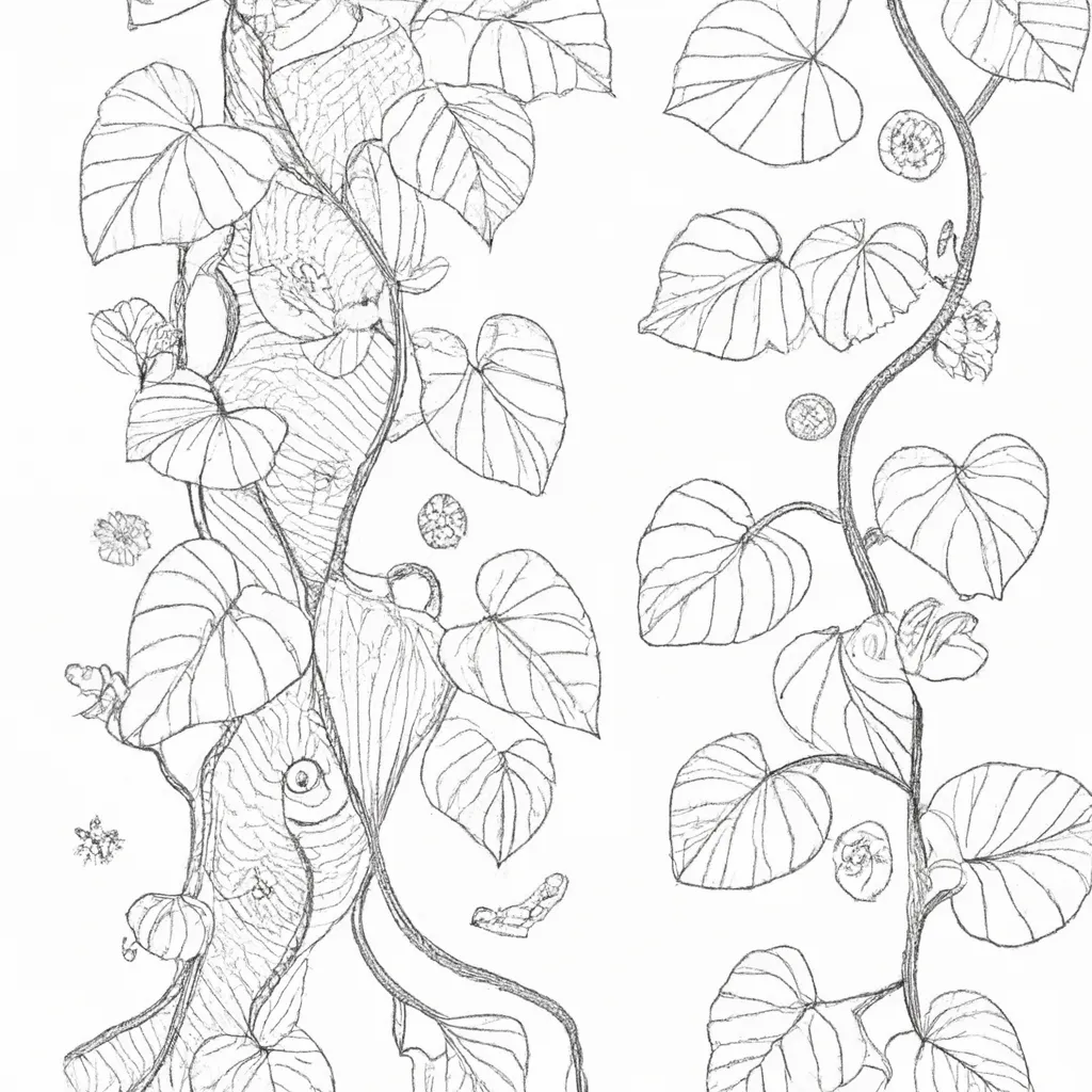 Colorindo a Natureza: Desenhos de Plantas Trepadeiras para Colorir 1 Colorindo a Natureza: Desenhos de Plantas Trepadeiras para Colorir