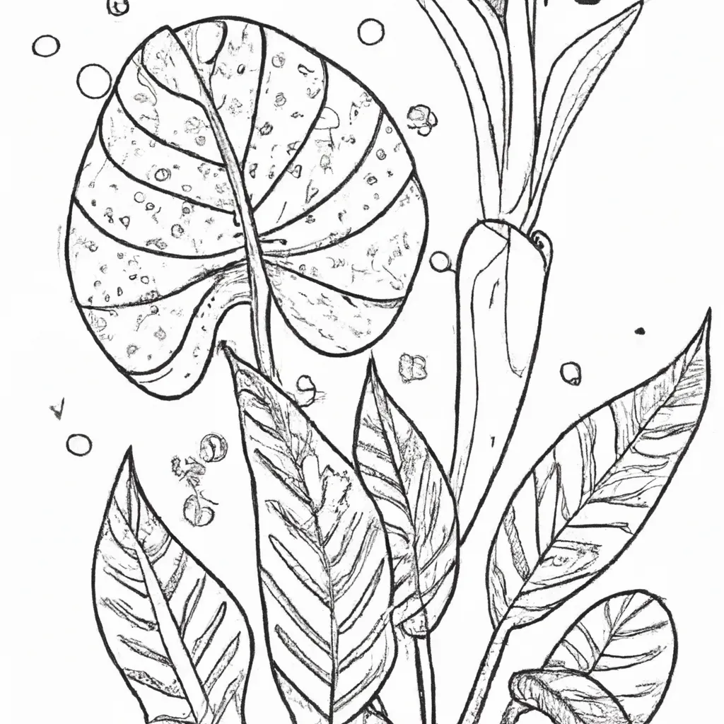 O Encanto das Plantas Exóticas em Desenhos para Colorir