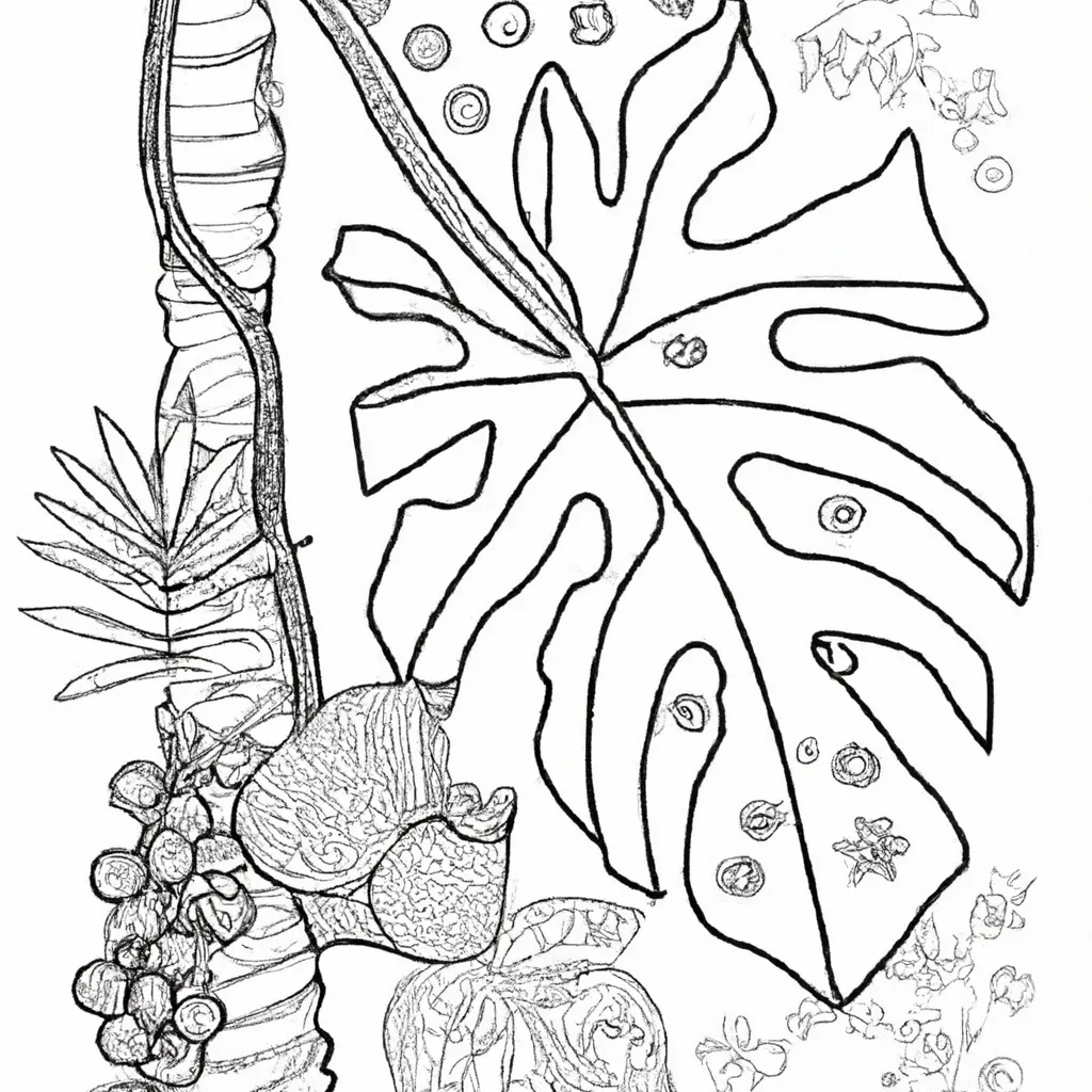 O Encanto das Plantas Exóticas em Desenhos para Colorir 2