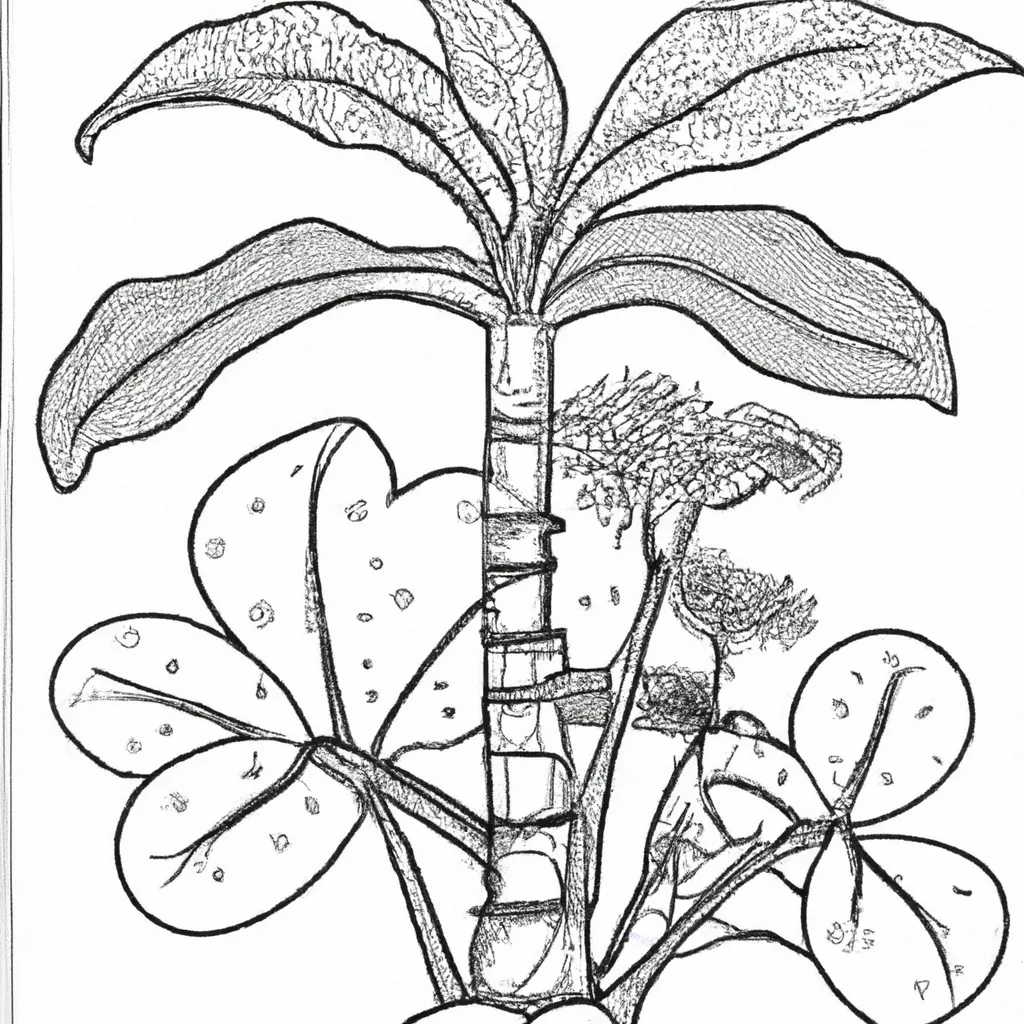 O Encanto das Plantas Exóticas em Desenhos para Colorir 4