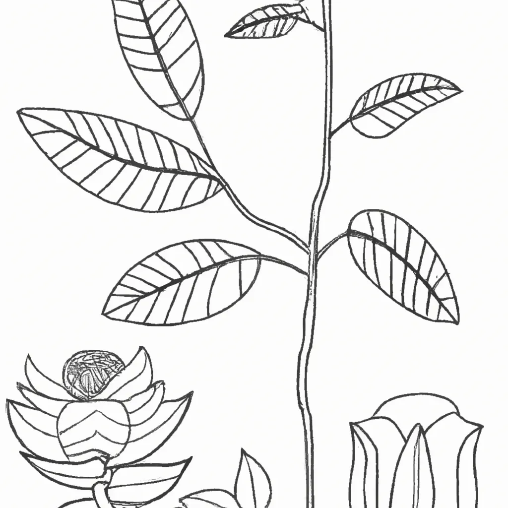 O Encanto das Plantas Exóticas em Desenhos para Colorir 10