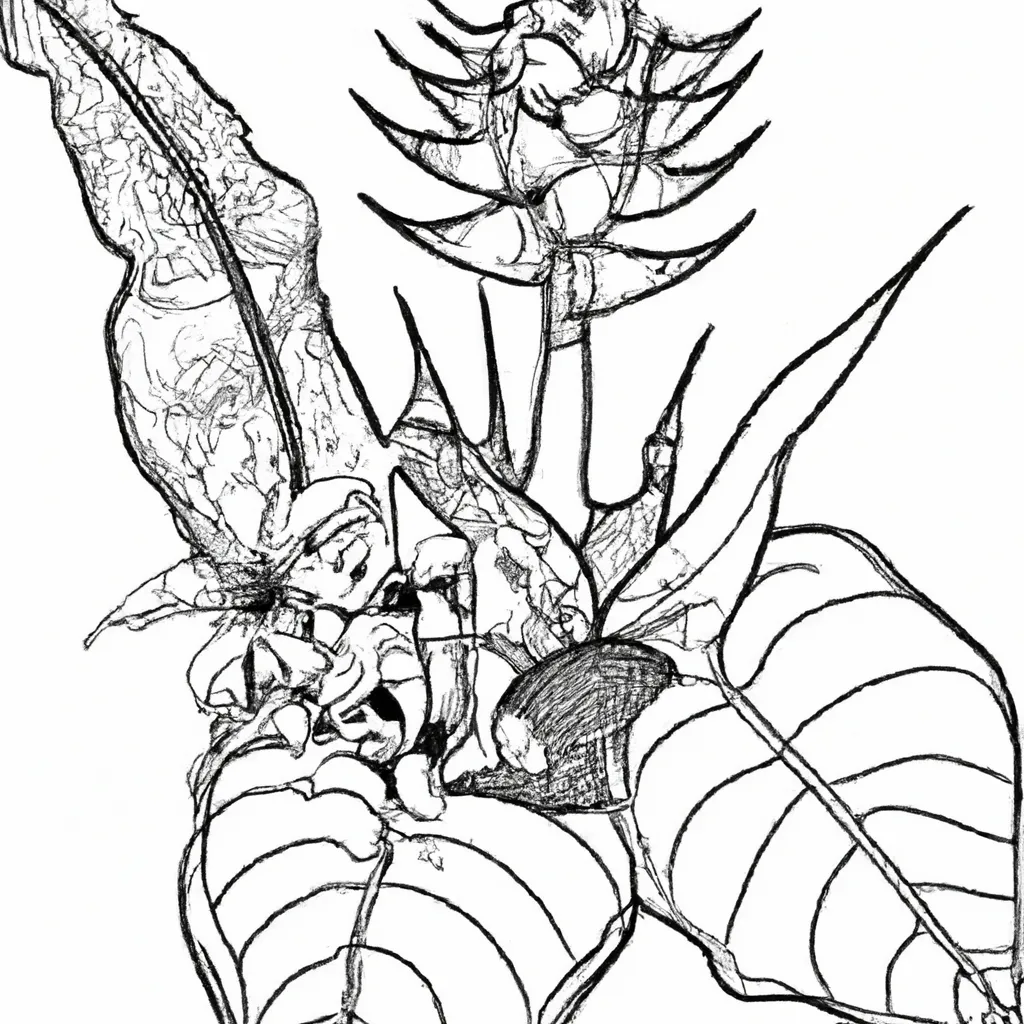 O Encanto das Plantas Exóticas em Desenhos para Colorir 18