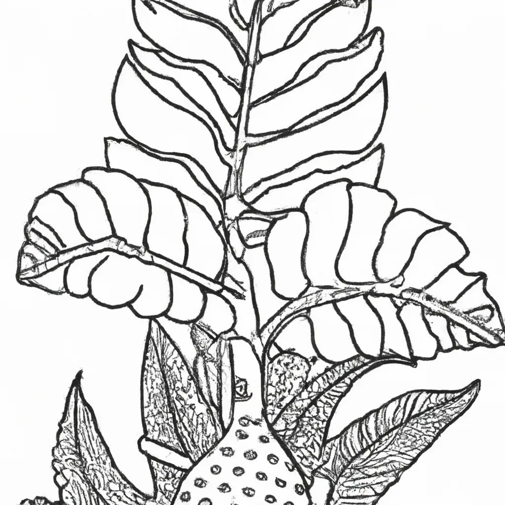 O Encanto das Plantas Exóticas em Desenhos para Colorir 22