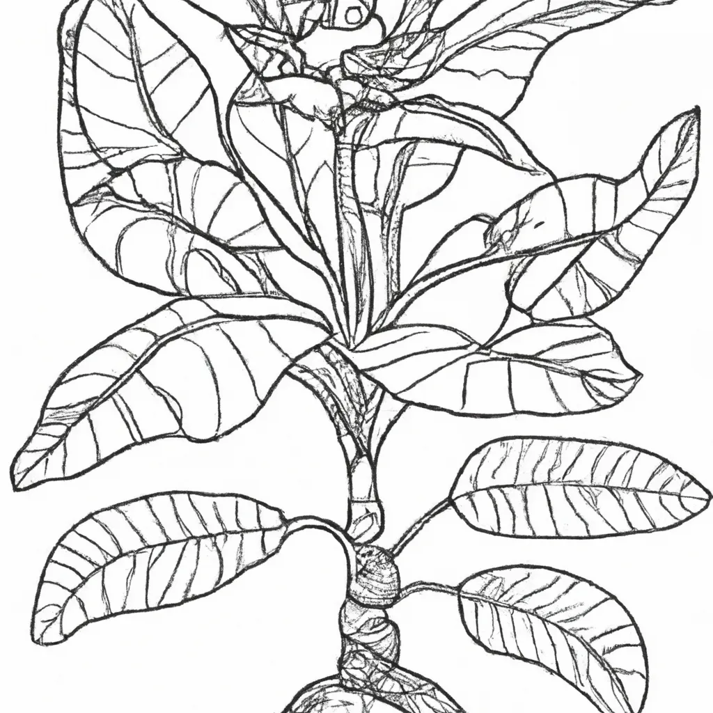 O Encanto das Plantas Exóticas em Desenhos para Colorir 26