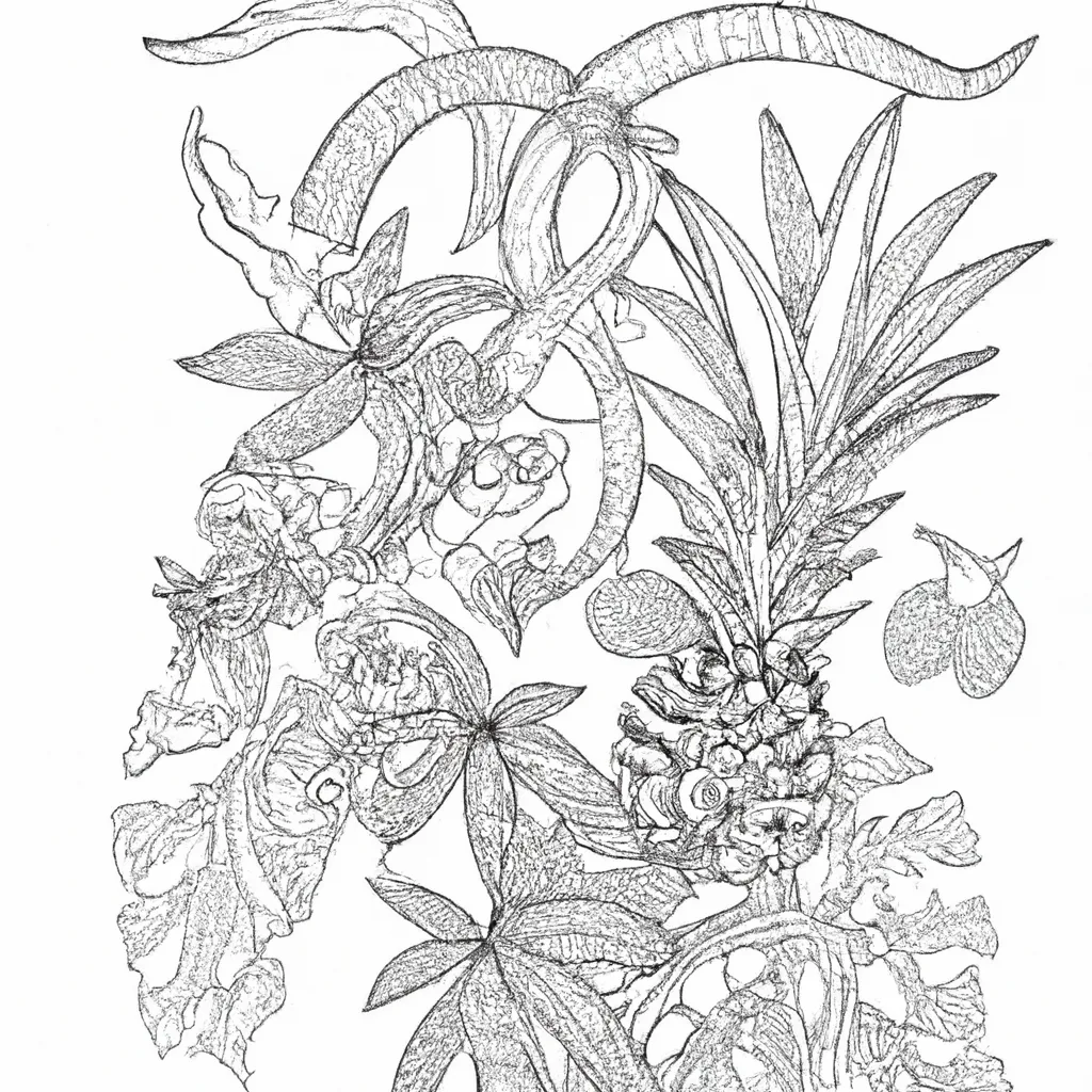 O Encanto das Plantas Exóticas em Desenhos para Colorir 12