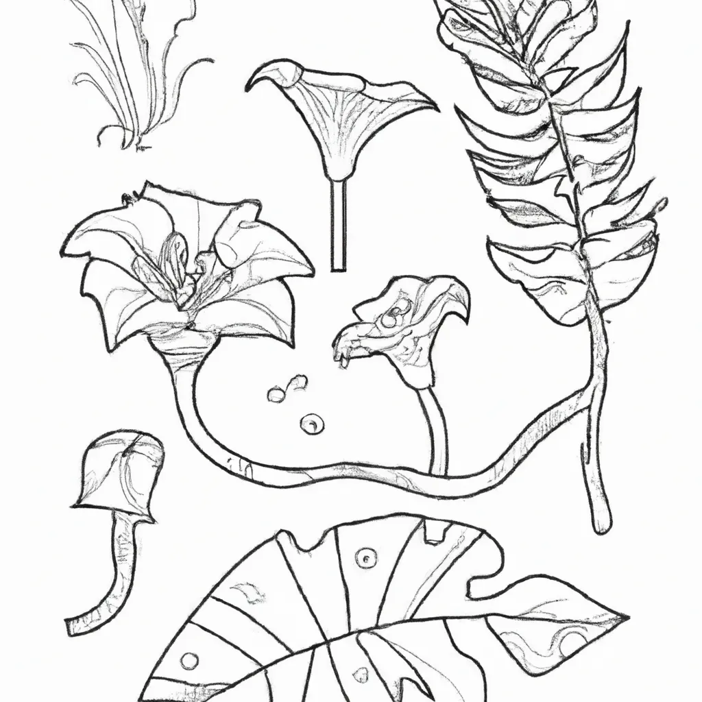 O Encanto das Plantas Exóticas em Desenhos para Colorir 16