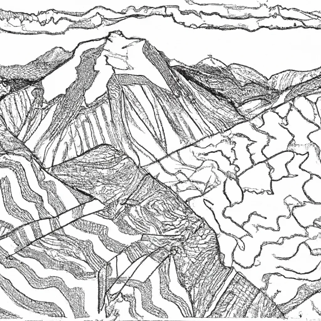 Traços De Natureza: O Fascínio De Colorir Desenhos De Montanhas 23 Traços De Natureza: O Fascínio De Colorir Desenhos De Montanhas 22