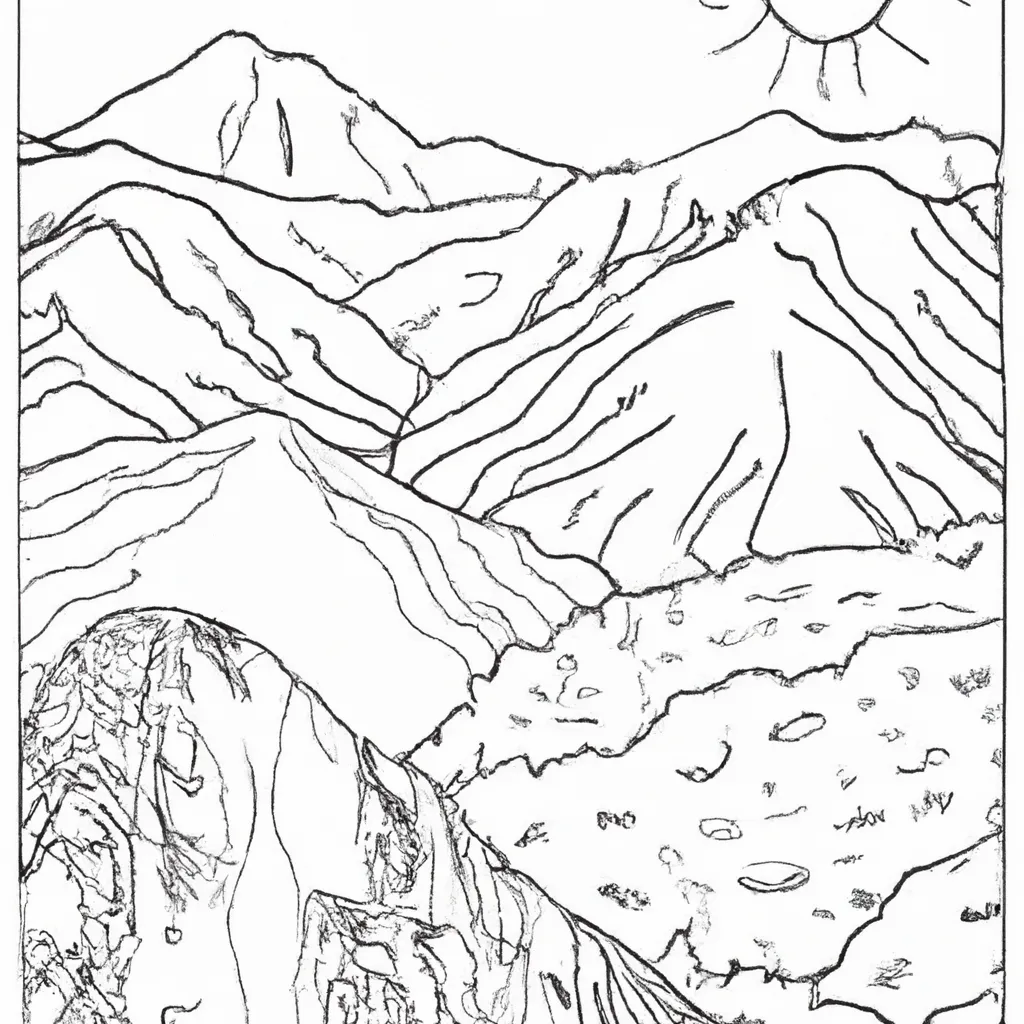 Traços De Natureza: O Fascínio De Colorir Desenhos De Montanhas 15 Traços De Natureza: O Fascínio De Colorir Desenhos De Montanhas 14