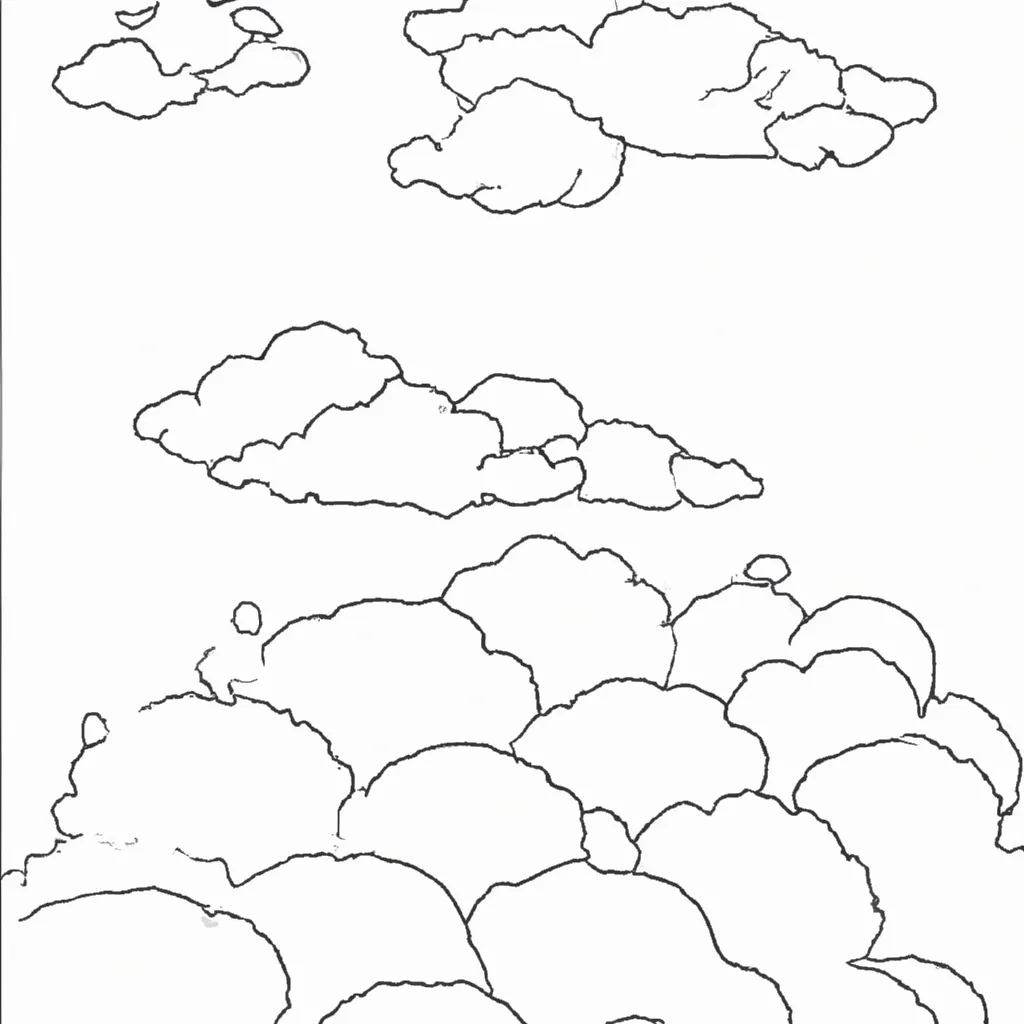 Encantos Do Céu: As Mais Belas Imagens De Nuvens Para Colorir