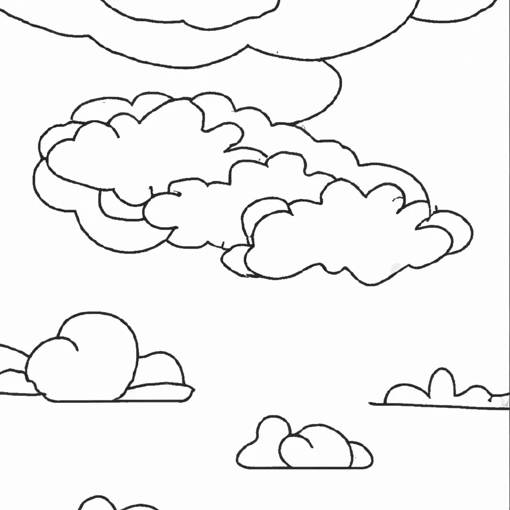 Encantos Do Céu: As Mais Belas Imagens De Nuvens Para Colorir 2