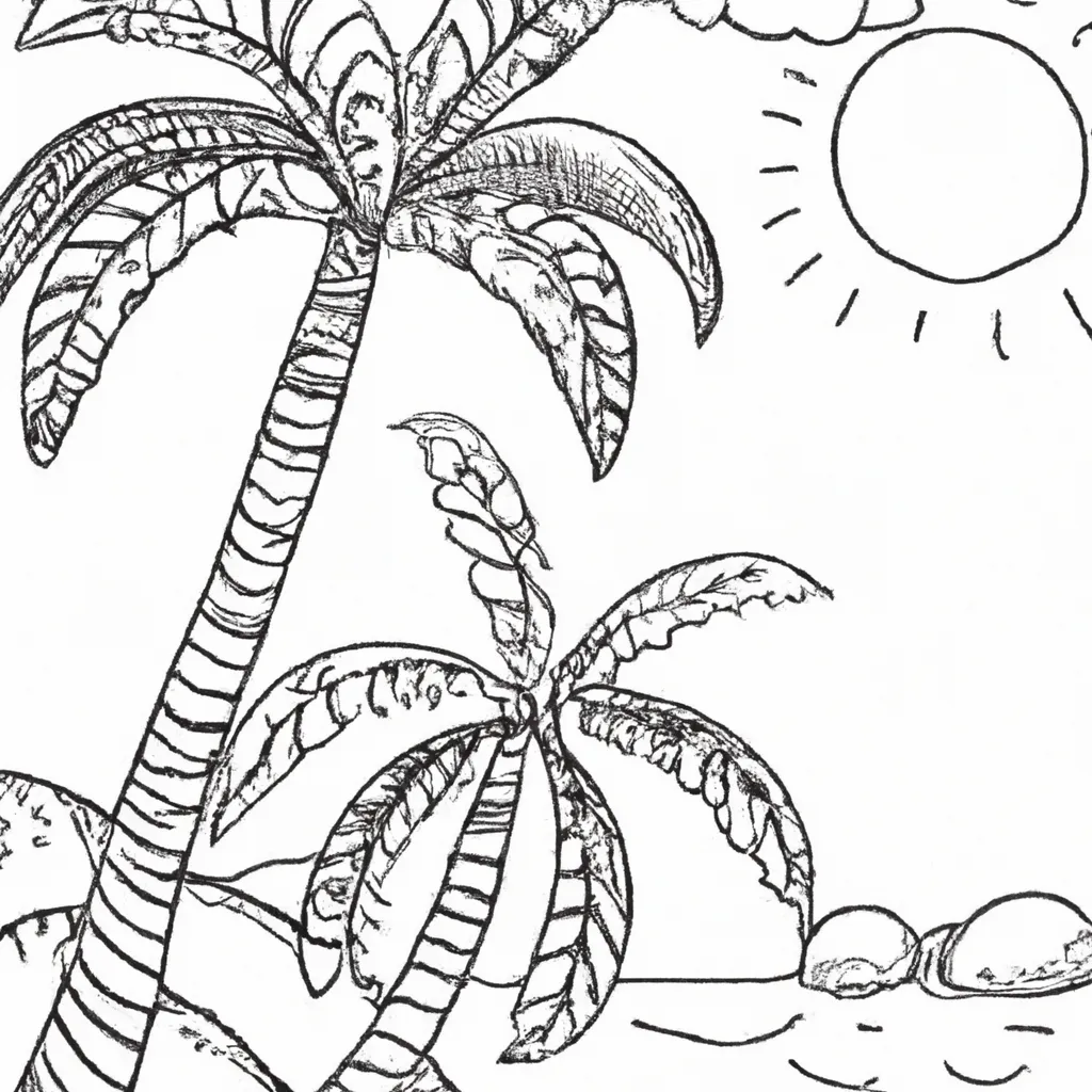 Sinta A Brisa: Desenhos De Praias Tropicais Para Colorir 5 Sinta A Brisa: Desenhos De Praias Tropicais Para Colorir 4
