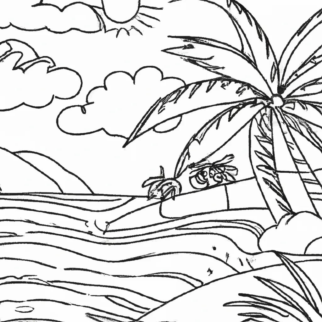 Sinta A Brisa: Desenhos De Praias Tropicais Para Colorir 23 Sinta A Brisa: Desenhos De Praias Tropicais Para Colorir 22