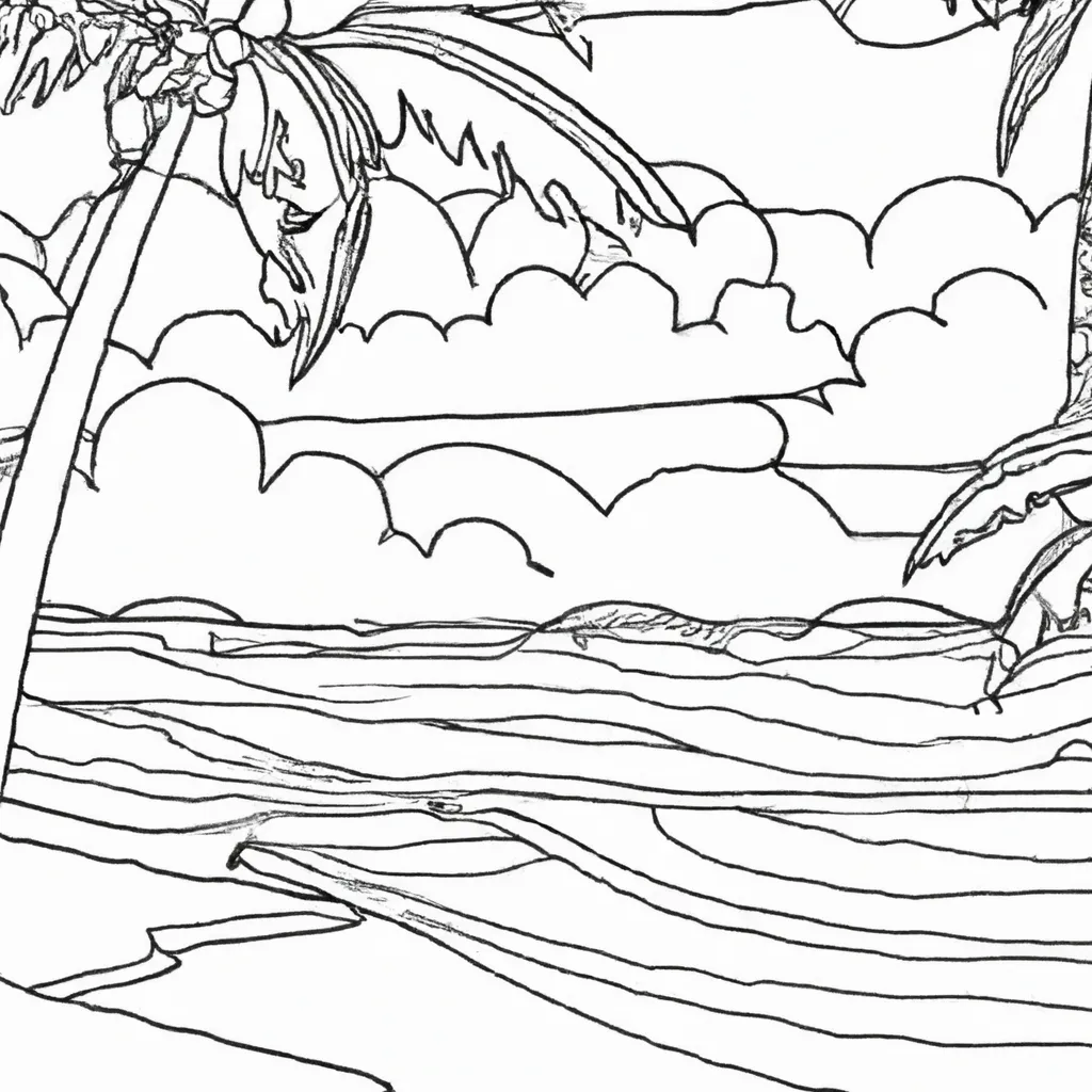 Sinta A Brisa: Desenhos De Praias Tropicais Para Colorir 15 Sinta A Brisa: Desenhos De Praias Tropicais Para Colorir 14