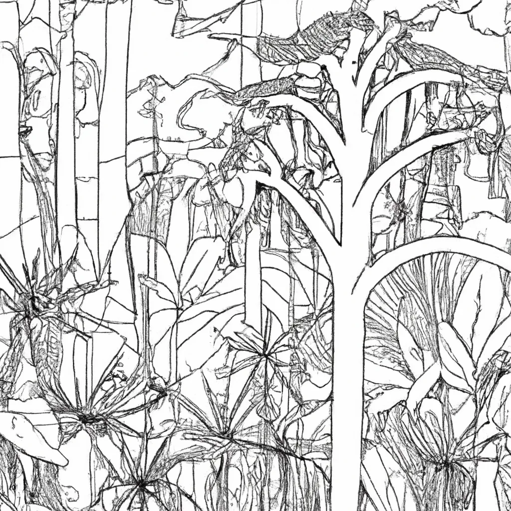 Cores Da Selva: Desenhos Exóticos De Florestas Tropicais Para Colorir 22