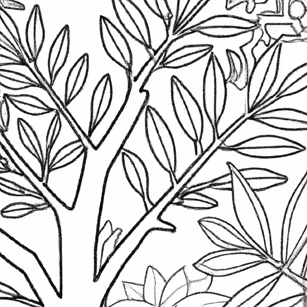 Sua Arte Colorida: Desenhos De Folhas E Árvores Para Preencher