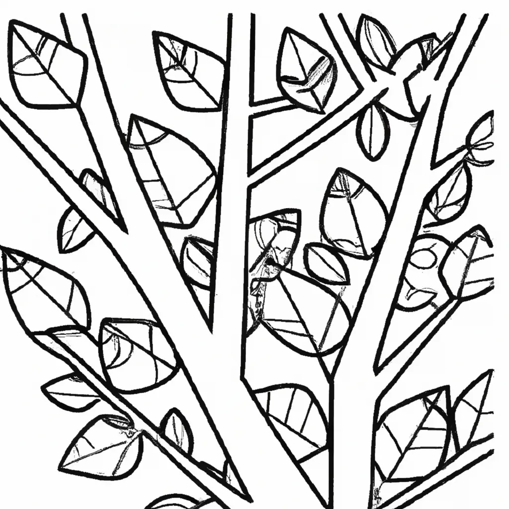 Sua Arte Colorida: Desenhos De Folhas E Árvores Para Preencher 22