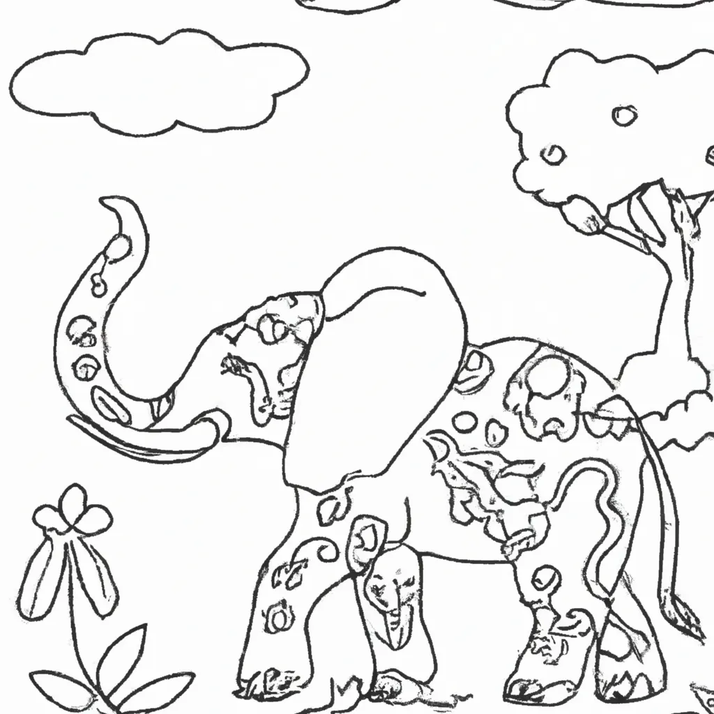 Explosão De Cores: Desenhos De Animais Selvagens Para Colorir 6