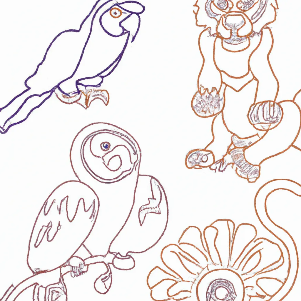 Explosão De Cores: Desenhos De Animais Selvagens Para Colorir 20