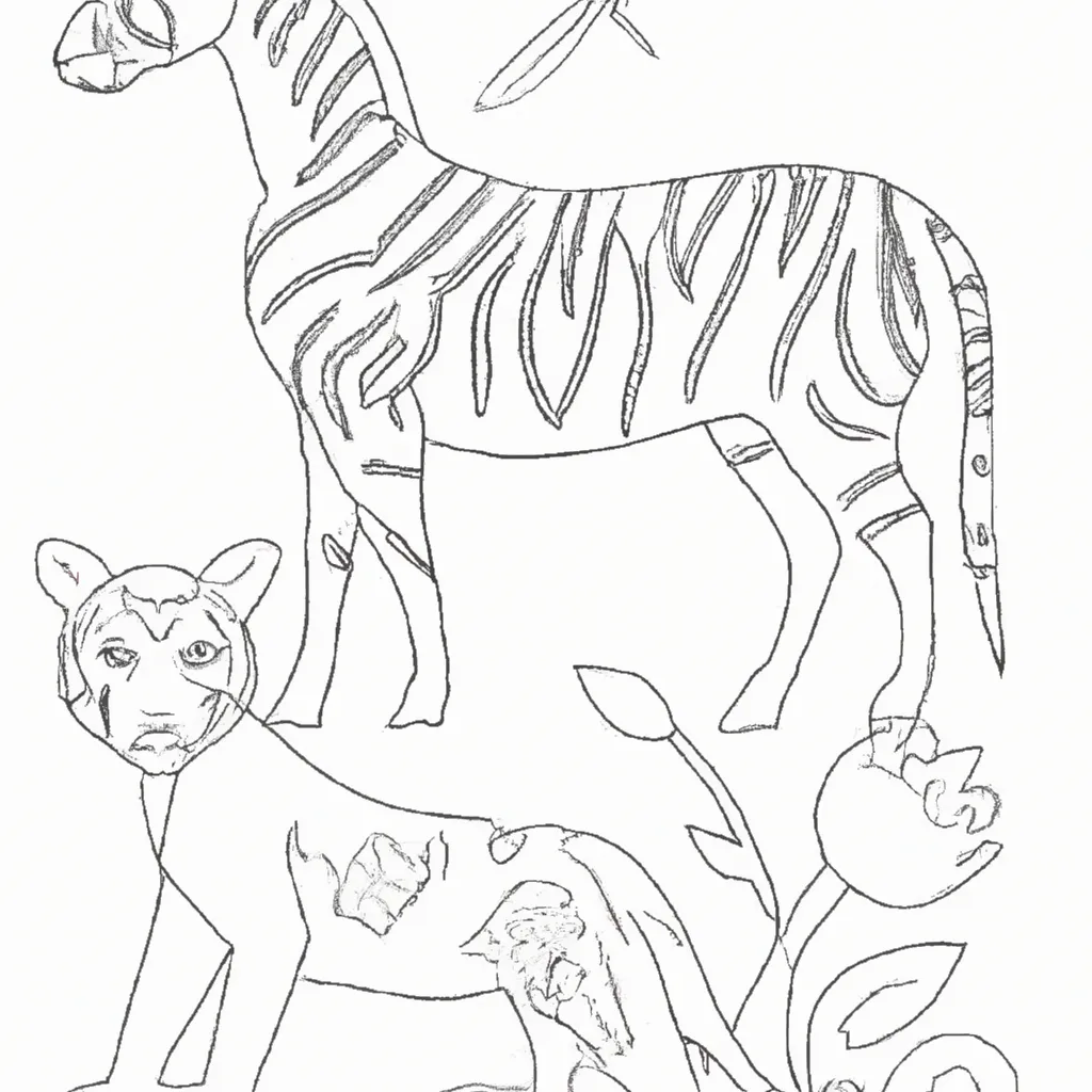 Explosão De Cores: Desenhos De Animais Selvagens Para Colorir 24