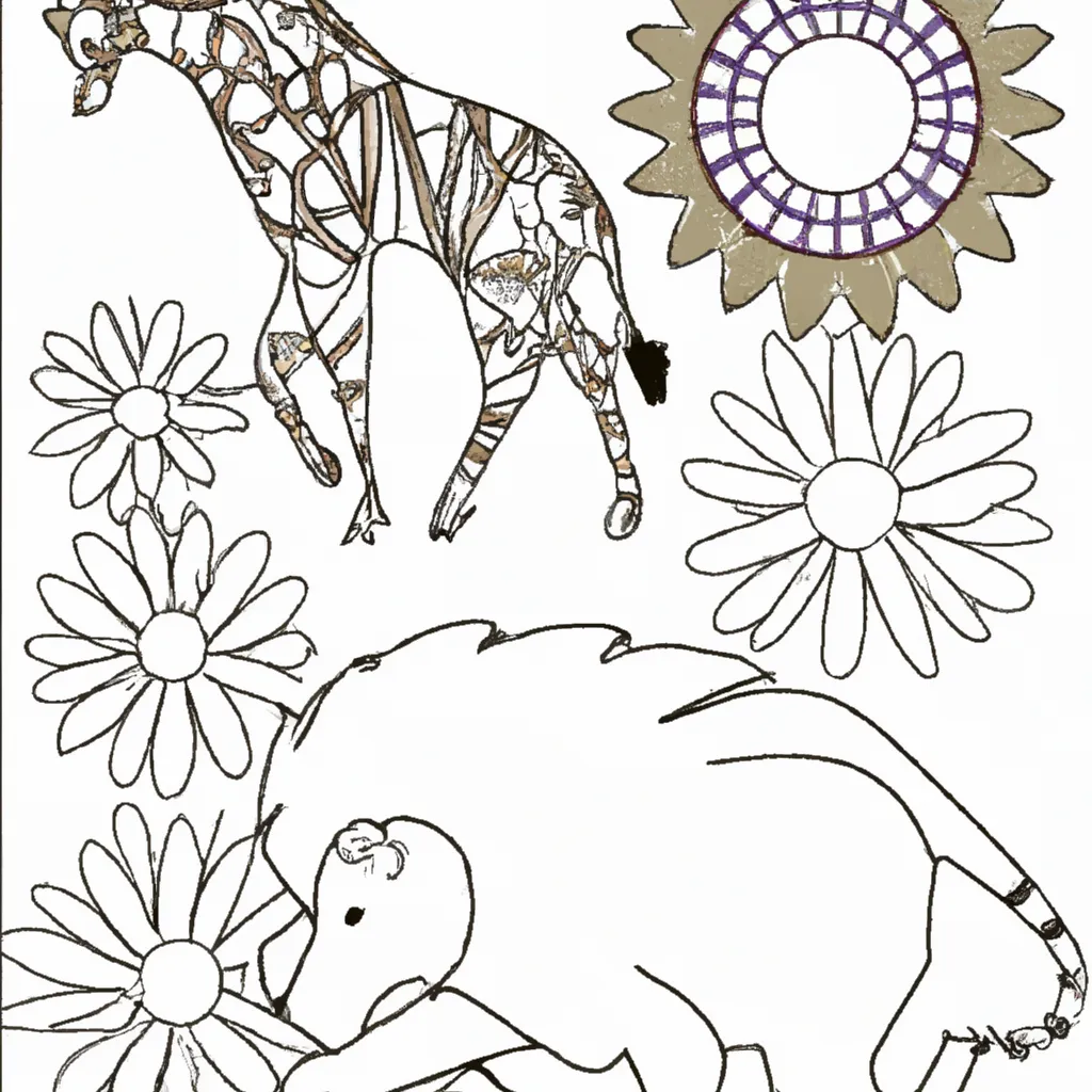 Explosão De Cores: Desenhos De Animais Selvagens Para Colorir 8