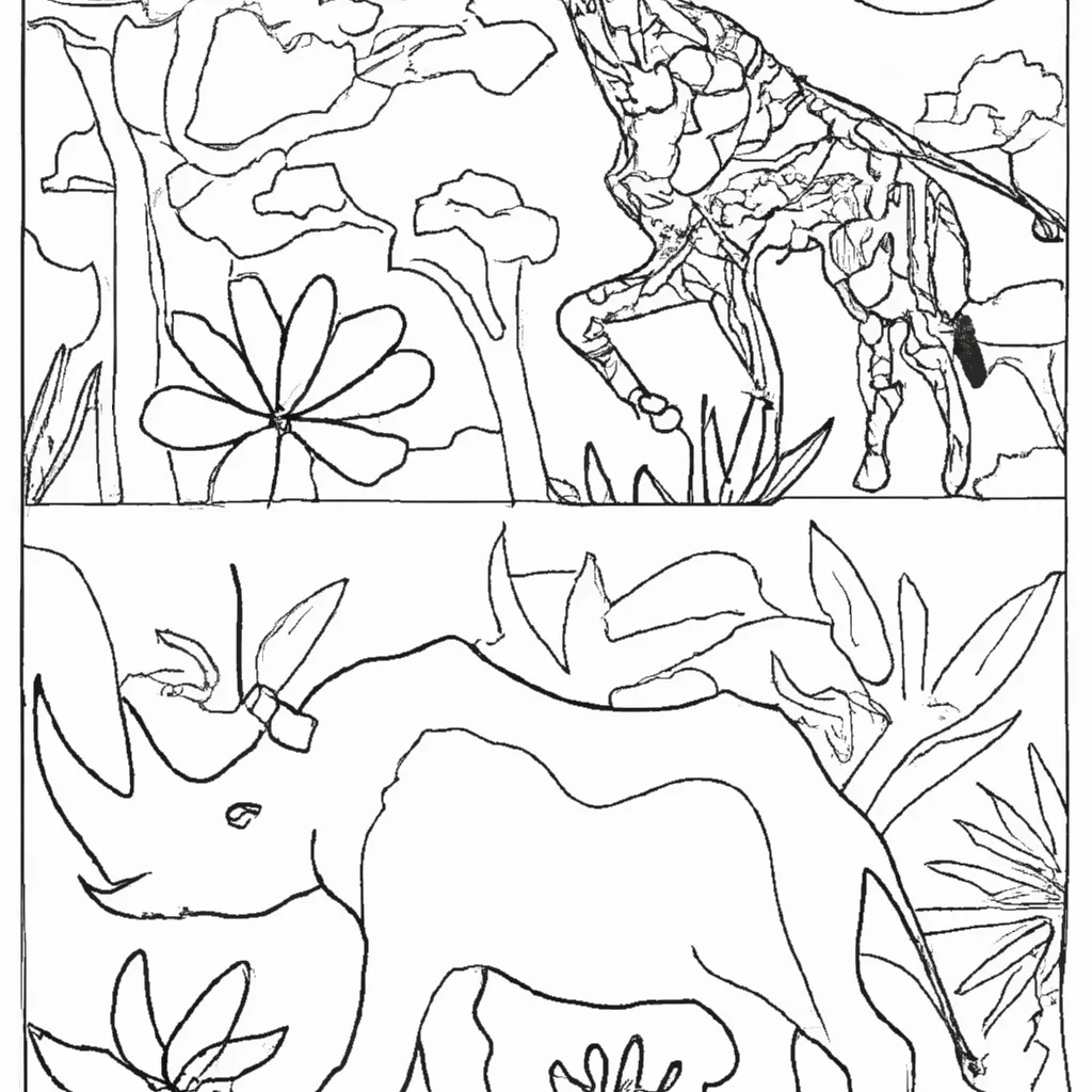 Explosão De Cores: Desenhos De Animais Selvagens Para Colorir 18