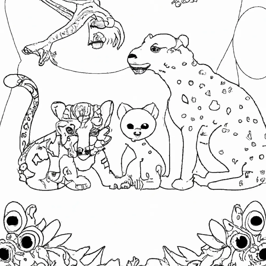 Explosão De Cores: Desenhos De Animais Selvagens Para Colorir 28