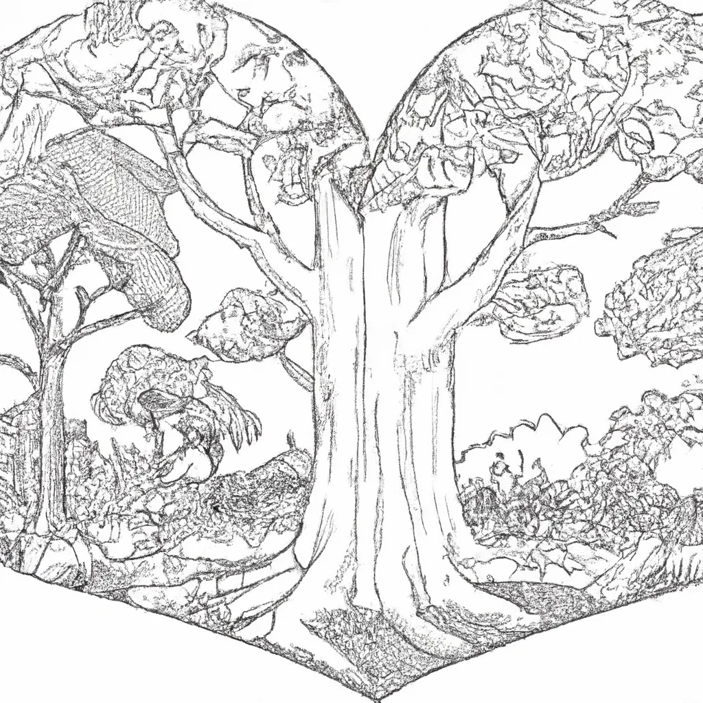 No Coração Da Floresta: Desenhos De Árvores Gigantes Para Colorir 24