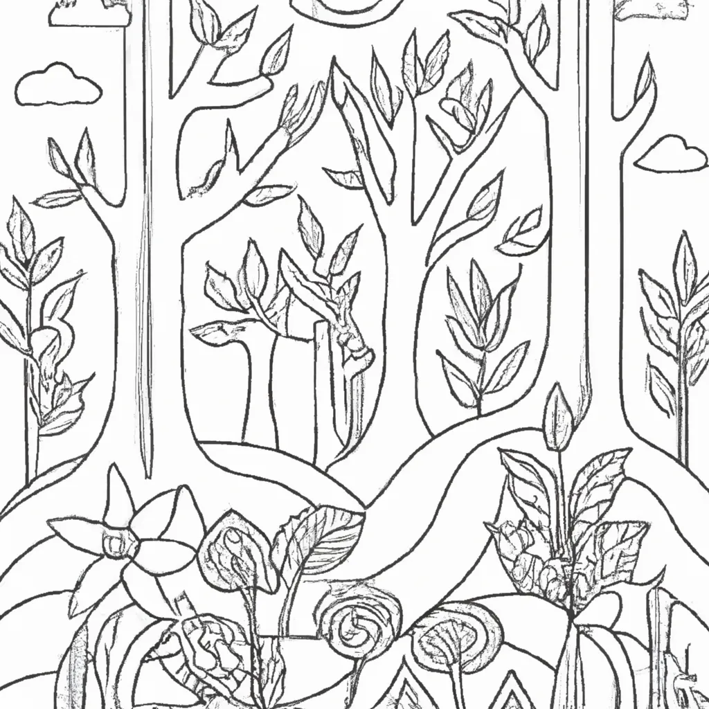 Descubra O Colorido Das Florestas: Desenhos Encantadores Para Colorir 12