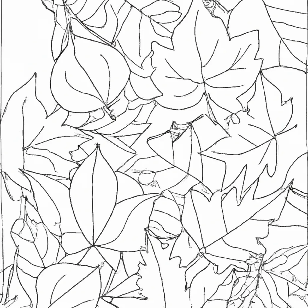 A Magia Do Outono: Desenhos De Folhas Caídas Para Colorir 20