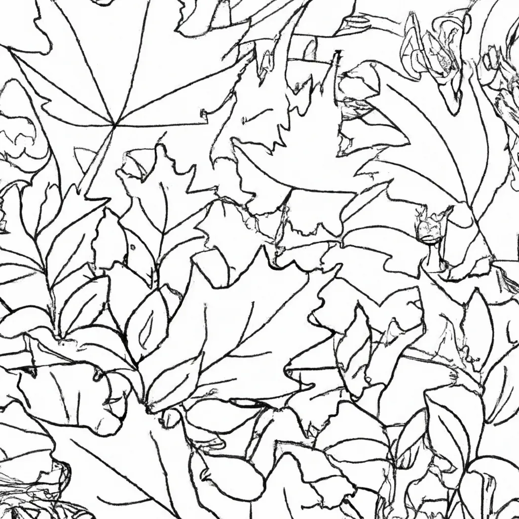 A Magia Do Outono: Desenhos De Folhas Caídas Para Colorir 26