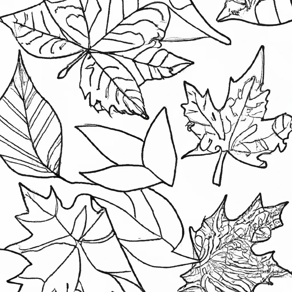 A Magia Do Outono: Desenhos De Folhas Caídas Para Colorir 28