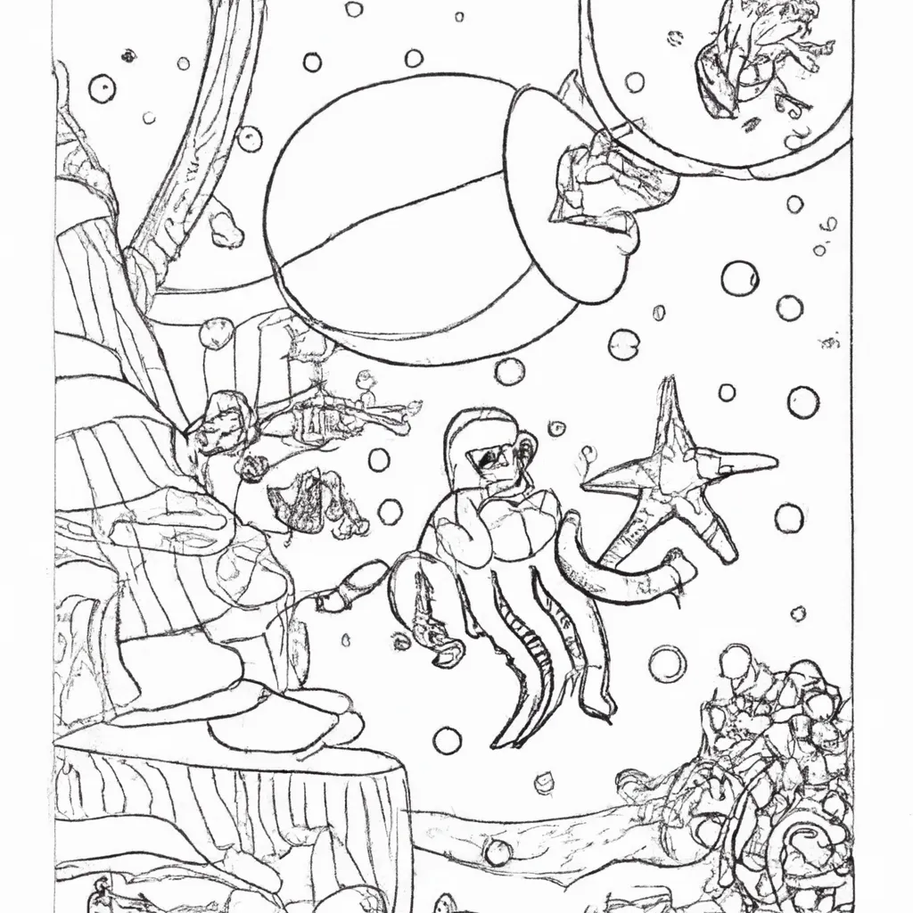 Desvende O Fundo Do Mar: Desenhos Marinhos Para Colorir 20