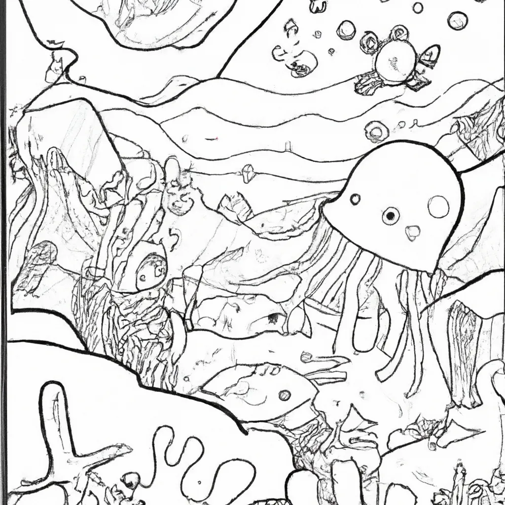 Desvende O Fundo Do Mar: Desenhos Marinhos Para Colorir 26
