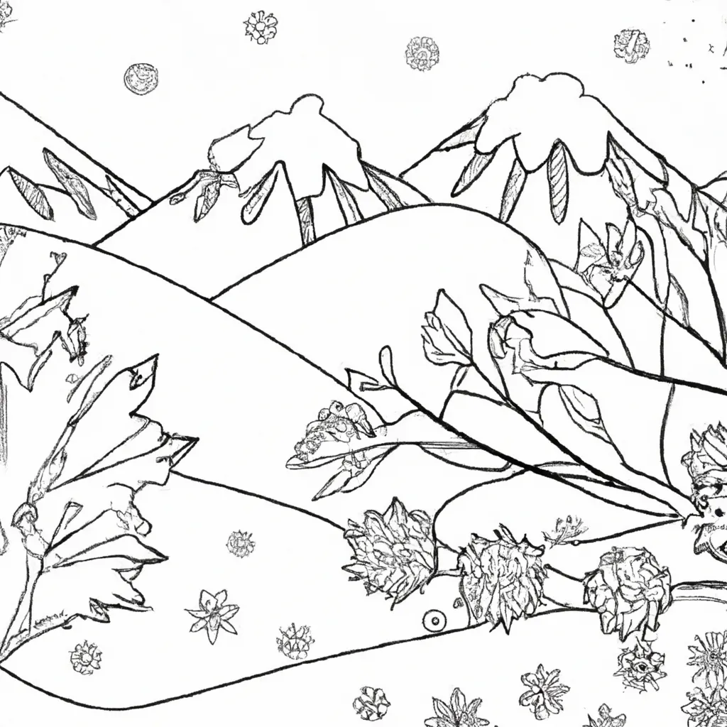 Maravilhas Do Inverno: Desenhos De Paisagens Nevadas Para Colorir 6