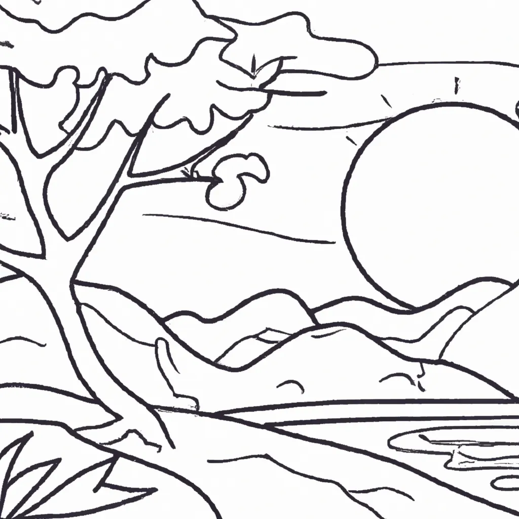 Pinte O Amanhecer: Desenhos Inspiradores De Nascer Do Sol Para Colorir 24