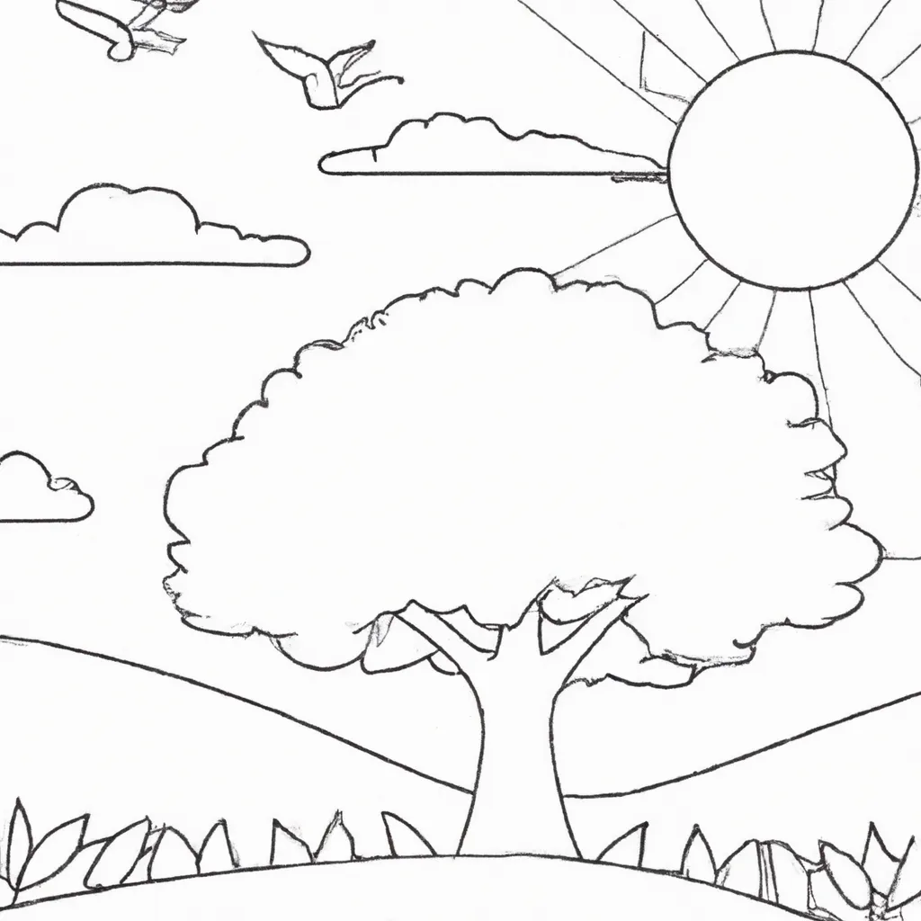 Pinte O Amanhecer: Desenhos Inspiradores De Nascer Do Sol Para Colorir 16