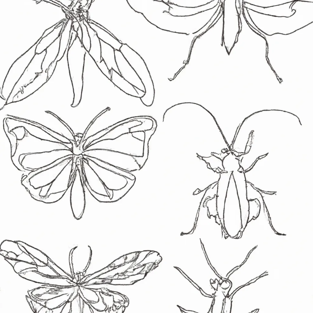 Traços Da Natureza: Desenhos De Insetos Para Colorir 2