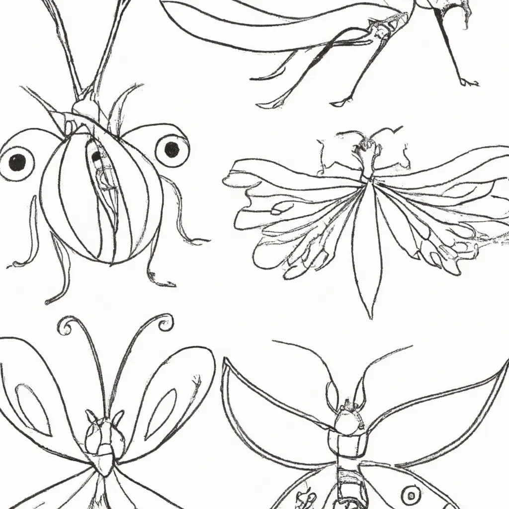 Traços Da Natureza: Desenhos De Insetos Para Colorir 24