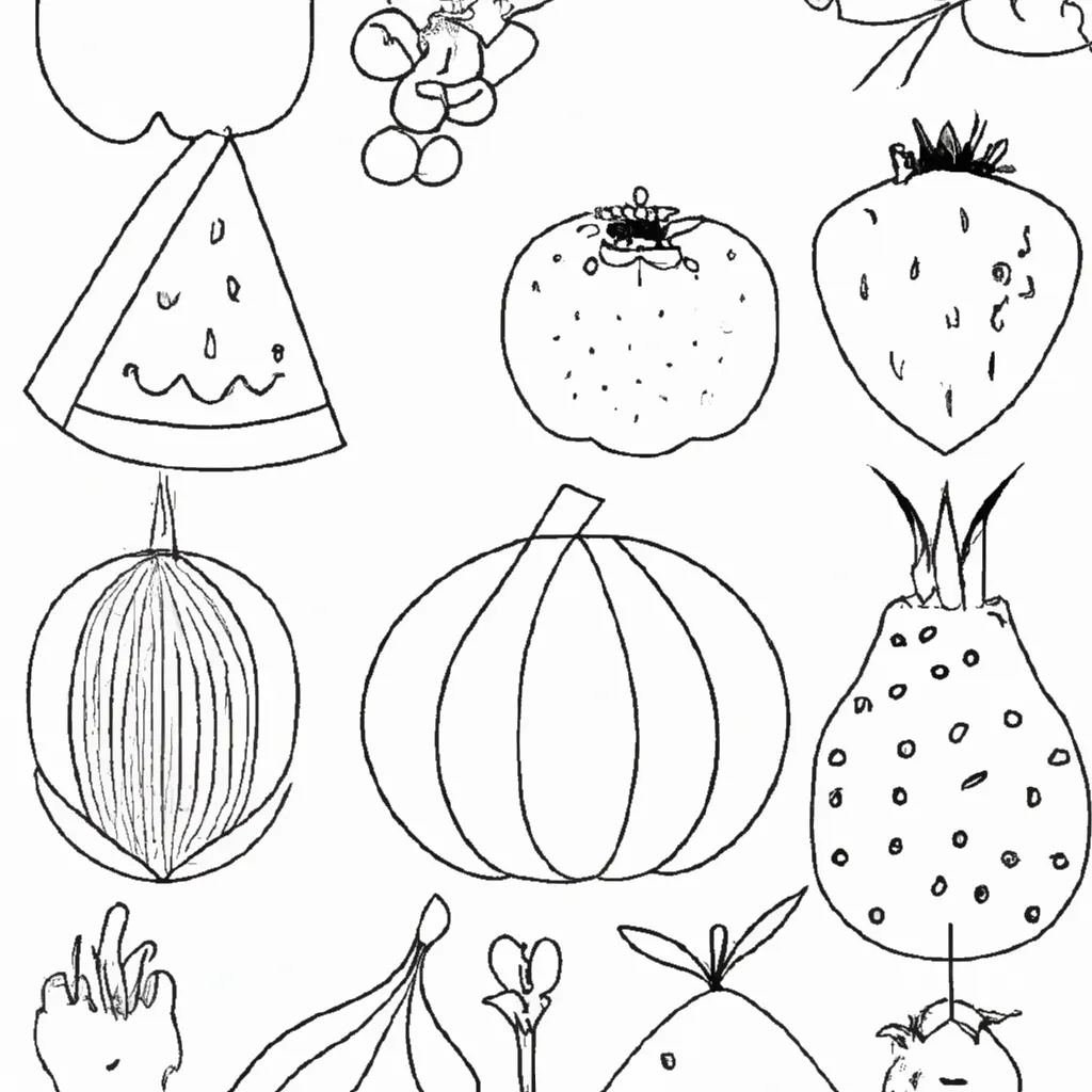 O Poder Da Cor: Desenhos De Frutas E Legumes Para Colorir