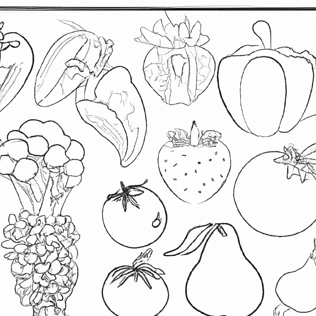 O Poder Da Cor: Desenhos De Frutas E Legumes Para Colorir