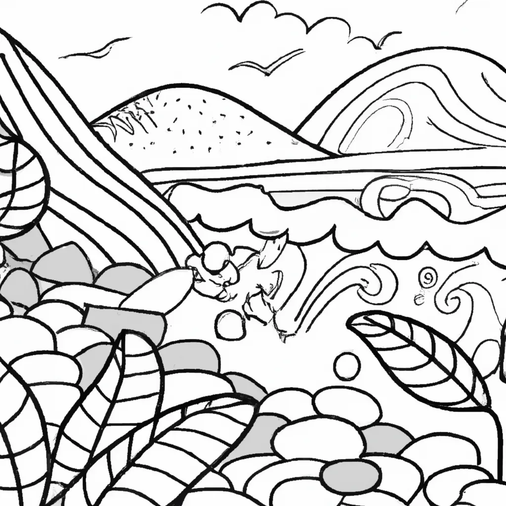 Capture A Beleza Do Mar: Desenhos De Praias E Ondas Para Colorir 1 Capture A Beleza Do Mar: Desenhos De Praias E Ondas Para Colorir