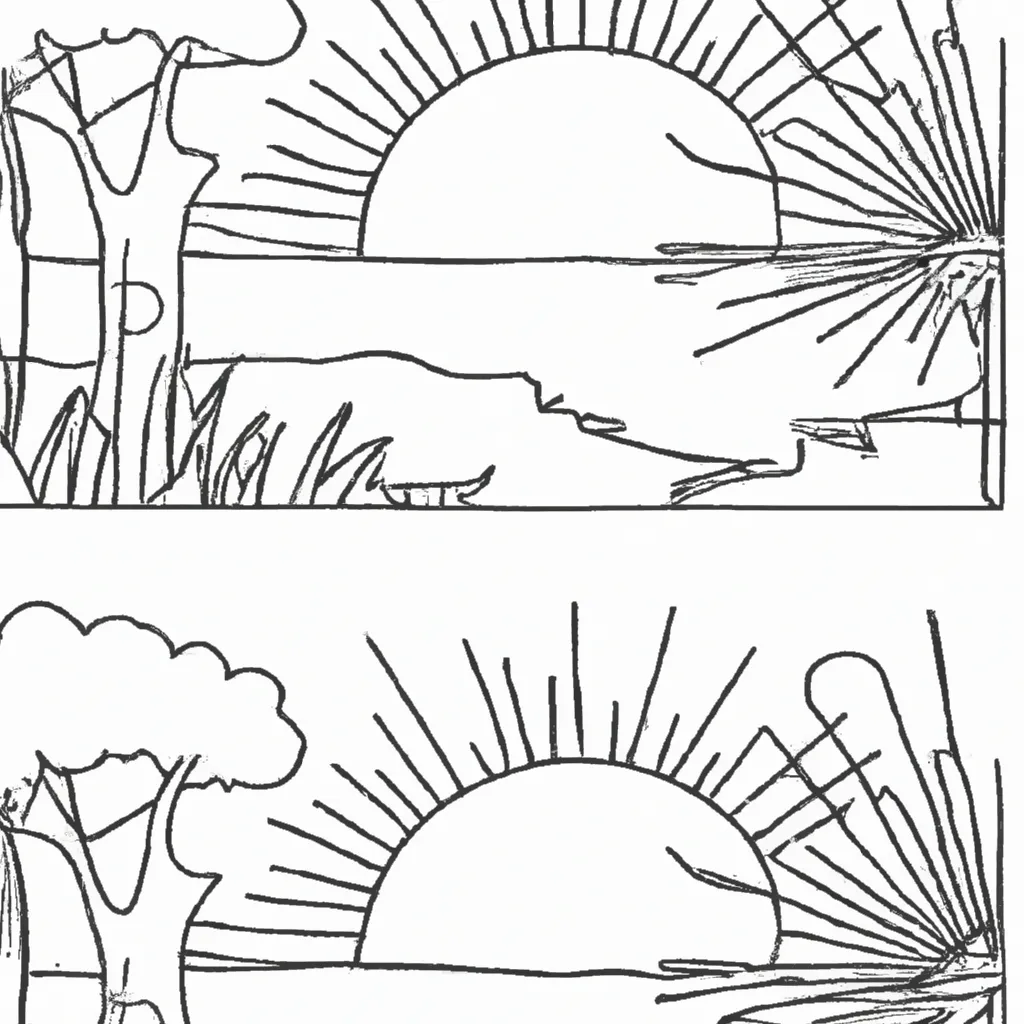 As Cores Do Por Do Sol: Desenhos Inspiradores Para Colorir 6
