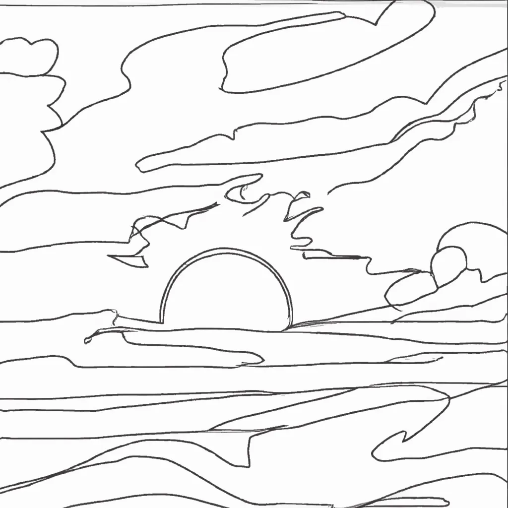 As Cores Do Por Do Sol: Desenhos Inspiradores Para Colorir 4