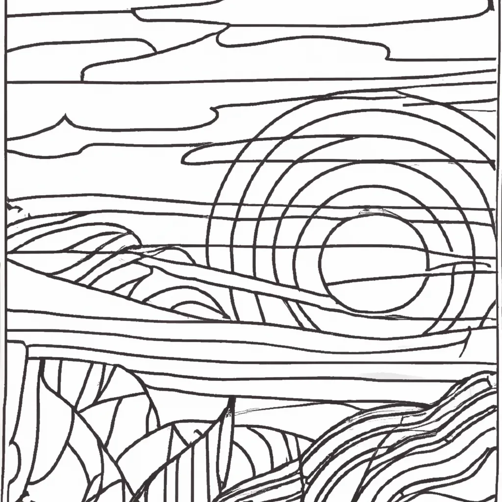 As Cores Do Por Do Sol: Desenhos Inspiradores Para Colorir 10