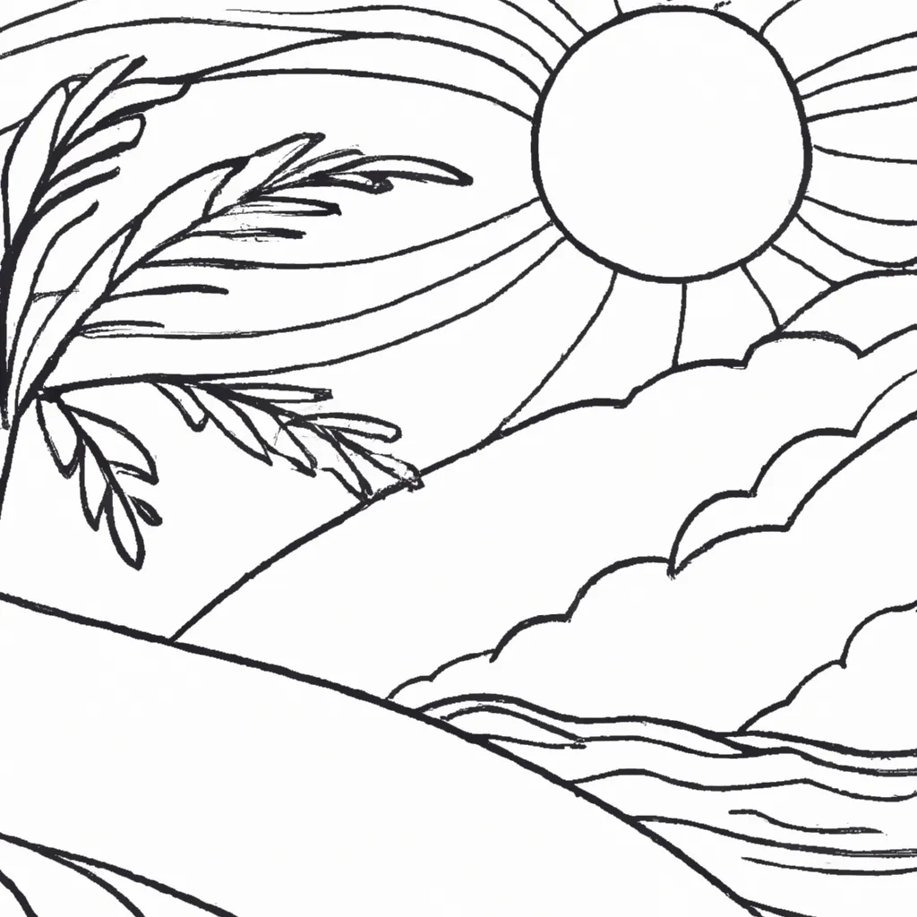 As Cores Do Por Do Sol: Desenhos Inspiradores Para Colorir 22