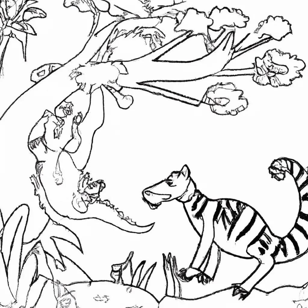 Aventuras Na Selva: Desenhos Exóticos De Animais Para Colorir 1 Aventuras Na Selva: Desenhos Exóticos De Animais Para Colorir