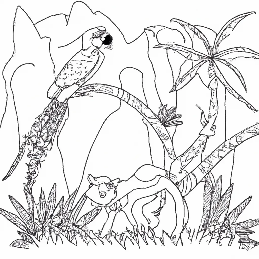Aventuras Na Selva: Desenhos Exóticos De Animais Para Colorir 11 Aventuras Na Selva: Desenhos Exóticos De Animais Para Colorir 10