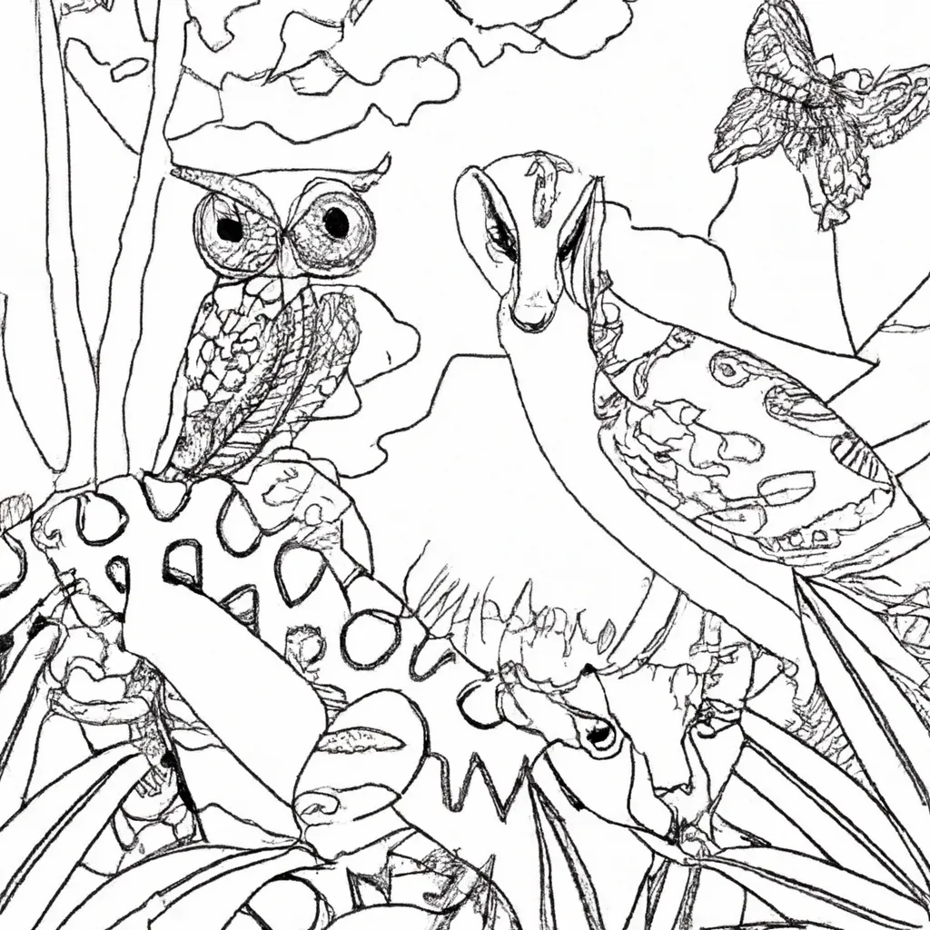 Aventuras Na Selva: Desenhos Exóticos De Animais Para Colorir 13 Aventuras Na Selva: Desenhos Exóticos De Animais Para Colorir 12